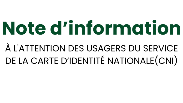 Note d'information CNI